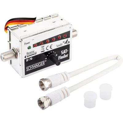 Abbildung von Schwaiger SAT Finder SF70531 Antenne (6+1 LED, Satelliten / ausrichten, Empfangspegel, Signalfinder)