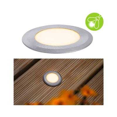 Abbildung von Paulmann LED Einbauleuchte &quot;IP65 rund 50mm 2200K 2,2W 60lm 230V Alu Kunststoff, Metall&quot;, 1 flammig, Bodeneinbauleuchte Goldlicht insektenfreundlich