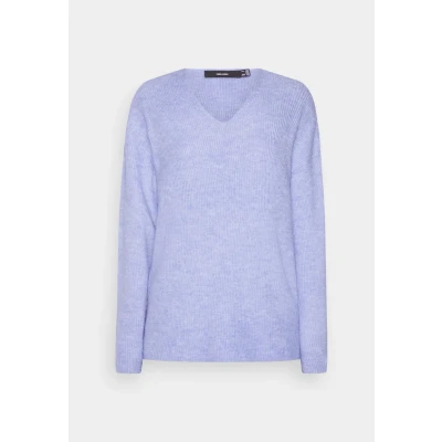 Abbildung von Vero Moda Vmcrewlefile V NECK Strickpullover jacaranda, Damen, Größe: XXL, Jacaranda
