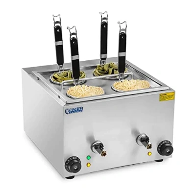 Abbildung von Royal Catering Spaghettitopf Nudelkocher Elektro Pastakocher Teigwarenkocher 4 Körben 0 5 kg 3000 W, Edelstahl