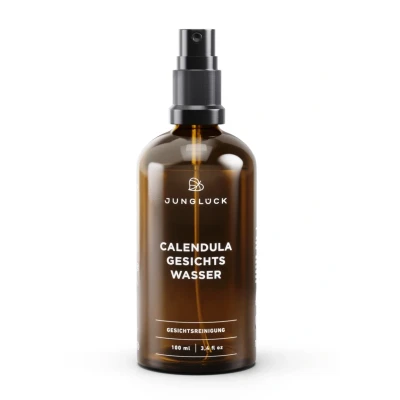 Abbildung von JUNGLÜCK Calendula Gesichtswasser 100ml Vegan Milde Gesichtsreinigung Spray beruhigt, klärt porentief und schützt die Haut vor Feuchtigkeitsverlust Veträglicher Toner mit BIO