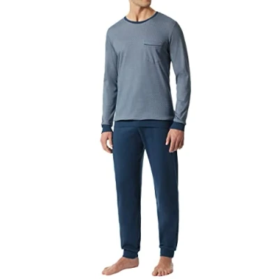 Abbildung von Schiesser FINE Interlock SET Nachtwäsche Set, Herren, Größe: 26, Nachtblau