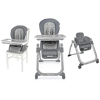 Abbildung von Ingenuity, Connolly 4 in 1 Hochstuhl, Kindersitzerhöhung, Kleinkinderstuhl oder gleichzeitig als Sitz für zwei Kinder nutzbar