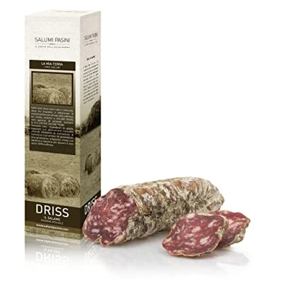 Abbildung von Driss il Salame Salumi Pasini® Ganze Salami Italienisches Schweinefleisch 450 gr Scharfer Geschmack Ausgezeichnet als Aperitif