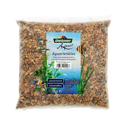 Abbildung von Dehner Aqua Aquarienkies, Edelkies, Körnung 6 8 mm, 5 kg, braun/grau