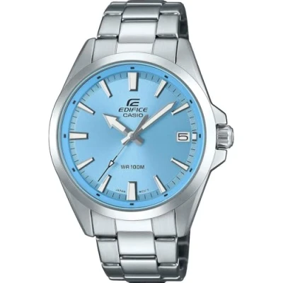 Abbildung von Casio EFV 100D 2BVUEF Edifice Herrenuhr Stahl/Hellblau