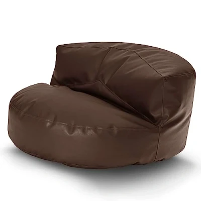 Abbildung von Green Bean Sitzsack / Sofa mit EPS Perlen Füllung aus Kunstleder (Indoor &amp; Outdoor, abwaschbarer Bezug, hoher Sitzkomfort, Sitzlounge), Couch Lounge im Design 90 x 45 cm Rückenlehne