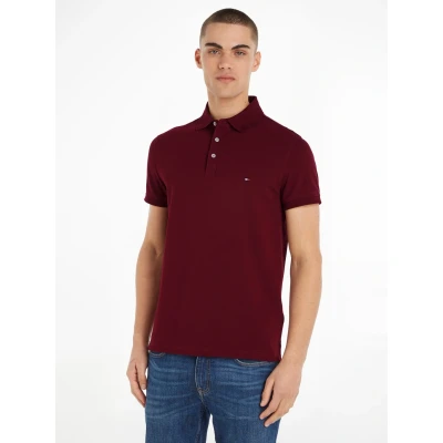 Abbildung von Tommy Hilfiger 1985 SLIM Poloshirt, Herren, Größe: Small, Deep rouge