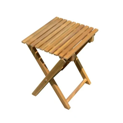 Abbildung von Spetebo Beistelltisch Klapphocker PASTO Akazien Holz (Packung, 1 St., Klapphocker), ca. 37 cm x 29 27