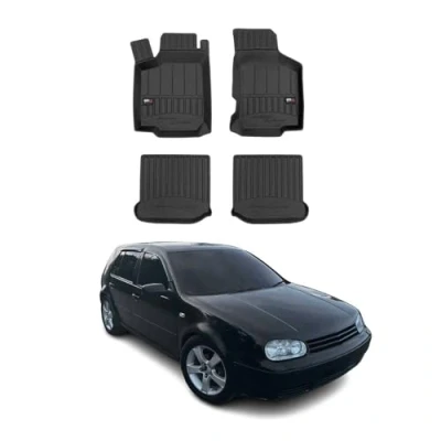 Abbildung von OMAC Gummi Fußmatten kompatibel mit VW Golf 4 1997 2006 Premium TPE 3D Automatten 4tlg