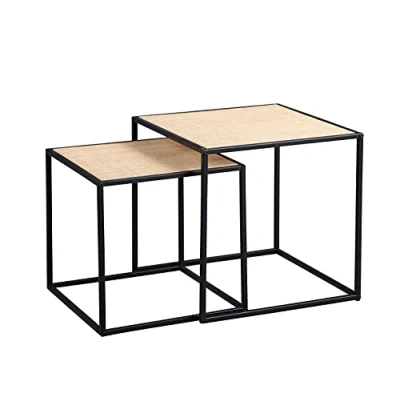 Abbildung von M2 Kollektion 2 Satztisch, Metall, Braun, Schwarz, Luke