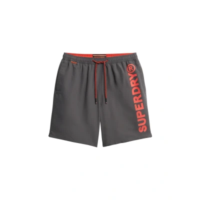 Abbildung von Superdry Graphicinch Badeshorts, Herren, Größe: Medium, Charcoal