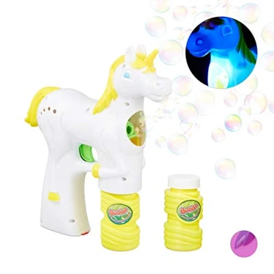 Abbildung von relaxdays Seifenblasenpistole Einhorn Seifenblasenpistole, Weiß