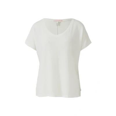Abbildung von QS T Shirt, mit Leinenanteil