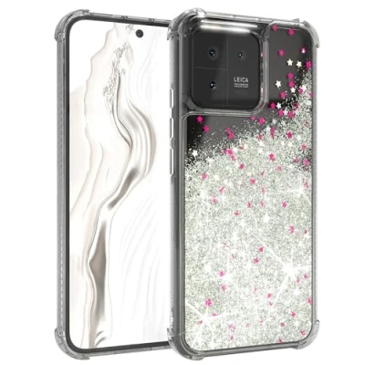 Abbildung von EAZY CASE Cover Shell kompatibel mit Xiaomi 13 Ultra robust, schützende Hülle Premium Finish, Dünne Transparente Handyhülle, Schutzhülle Kameraschutz in Schimmer Silber