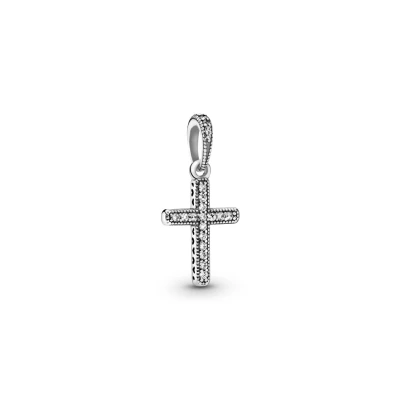 Abbildung von Pandora Sparkling Cross Anhänger, Damen, Größe: One Size, Silvercoloured