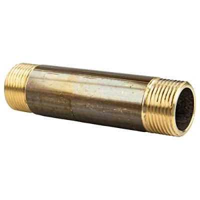 Abbildung von tecuro Gewindefitting Rohrdoppelnippel Langnippel beidseitig Außengewinde R (konisch), 1/2 Zoll x 60 mm