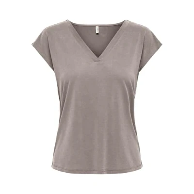 Abbildung von ONLY Damen Onlfree Life S/S Mod.V Neck Top JRS Noos, Satellite, S