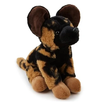 Abbildung von Zappi Co Afrikanischer Wildhund Plüschhund (35 cm) Farbenfroh, Weich, Umweltfreundlich, Ideal für Kinderabenteuer, Recycelt