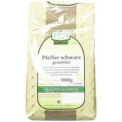 Abbildung von Fuchs Pfeffer schwarz gemahlen, 2er Pack (2 x 1 kg)