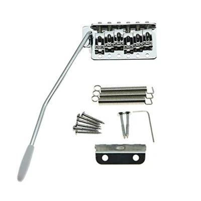 Abbildung von Kaish Tremolo Brücke, Chrom, für ST Strat Gitarre, Verschlusssystem Stratocaster