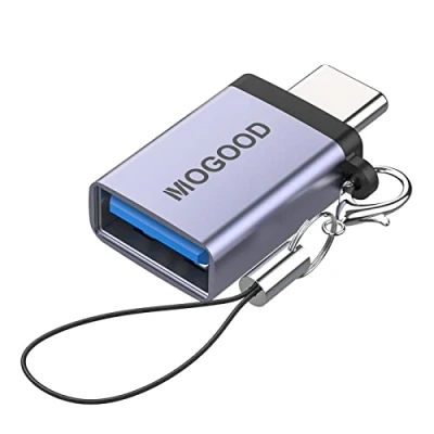 Abbildung von MOGOOD Adapter USB C auf 3.0, Stecker 3.0 Buchse Adapter, Thunderbolt 4/3 für MacBook Pro, Air, Chromebook, Pixelbook, Microsoft Surface, Samsung Galaxy und mehr