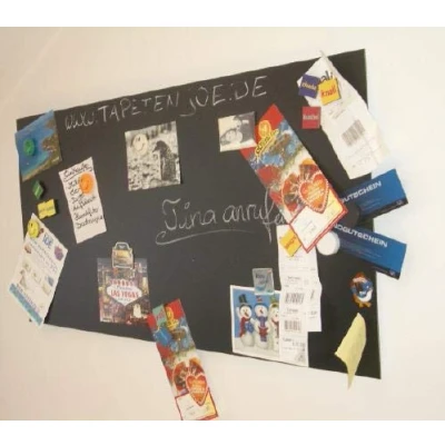 Abbildung von Magnetfolie Tafelfolie 50x70cm schwarz selbstklebend &amp; magnetisch Kreide Kreidestifte