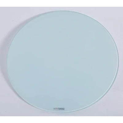 Abbildung von Euro Tische Glasplatte und Tischplatte in 30cm Rund Gestalt, Glasboden mit 6mm ESG Sicherheitsglas, Perfekt Geeignet als Tischplatte, Bodenplatte (Weiß)