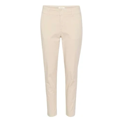 Abbildung von Part Two Damen Women&#039;s Trousers Slim Fit Cropped Length High Waisted Regular Waistband Hose, French Oak,