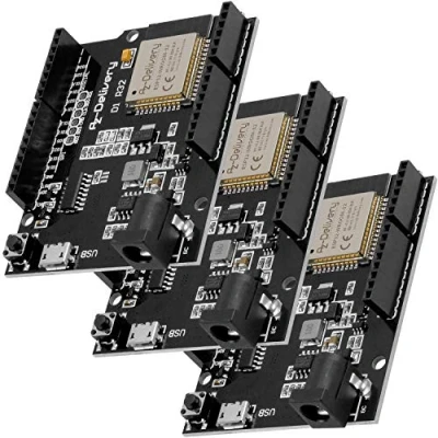 Abbildung von AZDelivery 5 x ESP32 NodeMCU D1 R32 WLAN Entwicklungsboard mit CH340G und WiFi + Bluetooth IoT Mikro USB kompatibel Arduino inklusive E Book