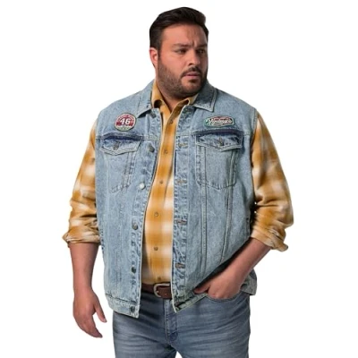 Abbildung von John F. Gee Taschen Weste, Herren, Größe: 6XL, Light blue