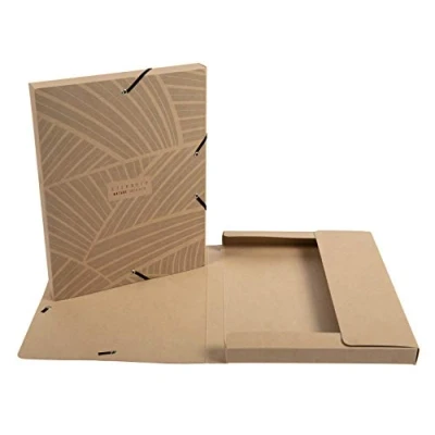 Abbildung von Exacompta 59247E Archivbox Eterneco Rücken 25 mm, wasserabweisend, bestrichener Karton 600 g/m², x 33 cm, für DIN A4+, 1 Stück, Motive sortiert