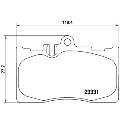 Abbildung von BREMBO P 83 058 Bremsbelagsatz für Verschleißwarnanzeiger vorbereitet ohne Zubehör LEXUS: LS III