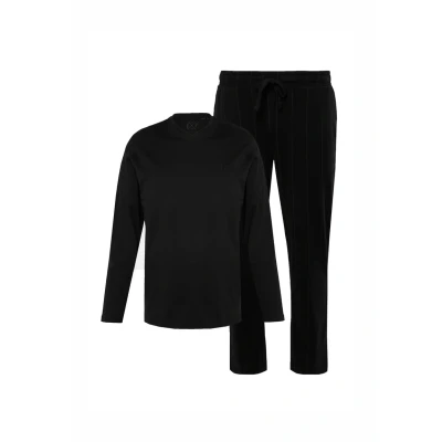 Abbildung von JP1880 ZWEITEILER, Langarm SET Nachtwäsche Set, Herren, Größe: 7XL, Black