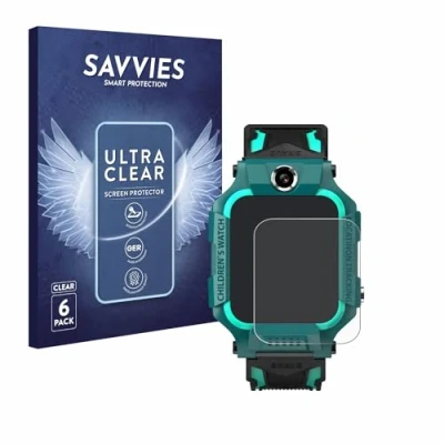 Abbildung von Savvies 6 Stück Schutzfolie für Retoo Smartwatch 1.44&quot; Displayschutz Folie Ultra Transparent