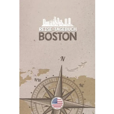 Abbildung von Reisetagebuch Boston: Urlaubstagebuch Reise Tagebuch zum Selberschreiben Platz für 54 Reisetage Geschenk Notizbuch 118 Seiten
