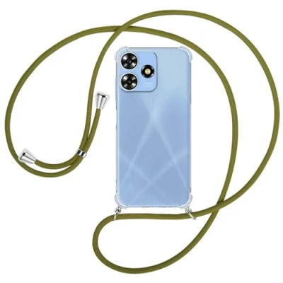 Abbildung von mtb more energy® Handykette kompatibel mit ZTE Blade A73 4G Khaki Smartphone Hülle zum Umhängen Anti Shock Full TPU Case