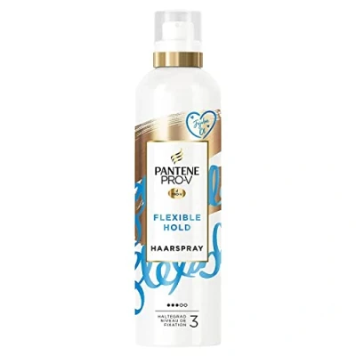 Abbildung von Pantene Pro V Haarspray, Flexibel Hold, 250ml, mit Jojobaöl, Haltegrad 3, für flexiblen Halt deines Styles, Haarpflege
