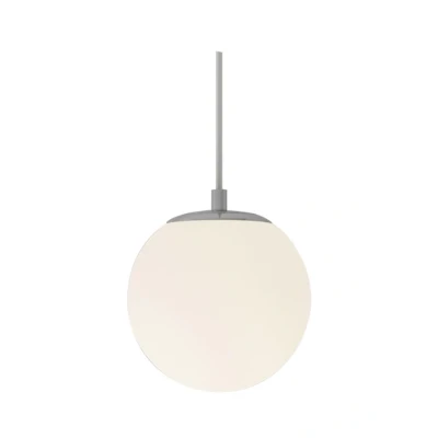 Abbildung von Lucande Hängelampe Bidolo, chromfarben, Glas, Ø 15 cm, IP44