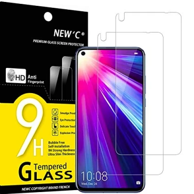 Abbildung von NEW&#039;C 2 Stück, Panzer Schutz Glas für Honor View 20, Nova 4, Frei von Kratzern, 9H Härte, HD Displayschutzfolie, 0.33mm Ultra klar, Ultrabeständig