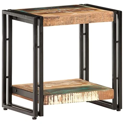 Abbildung von vidaXL Beistelltisch Industriestil Couchtisch Nachttisch Wohnzimmertisch Kaffeetisch Nachtschrank Sofatisch 40x30x40cm Recyceltes Massivholz