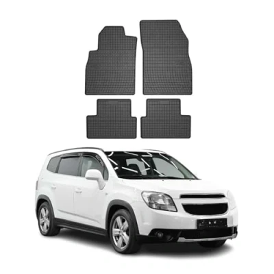 Abbildung von Fußmatten Automatten kompatibel mit Chevrolet Orlando 2010 2018 OMAC Antirutsch Gummimatten 3D Schwarz