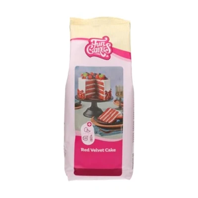 Abbildung von FunCakes Mix für Red Velvet Cake Einfach zu verwendender Backmischung, schön weicher und flauschiger Kuchen mit leichtem Schokoladengeschmack 1 Kg