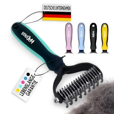 Abbildung von MYDAISY Hundebürste Unterwolle, Langhaar Katzenbürste Langhaar, Hundekamm, Unterfellbürste Katze, Hunde Bürste, Hunde, Hundekamm Turquoise