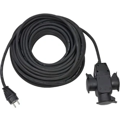 Abbildung von Brennenstuhl Baustellen Verlängerungskabel mit 3 Fach Gummi Kupplung IP44 25m H07RN F3G1,5