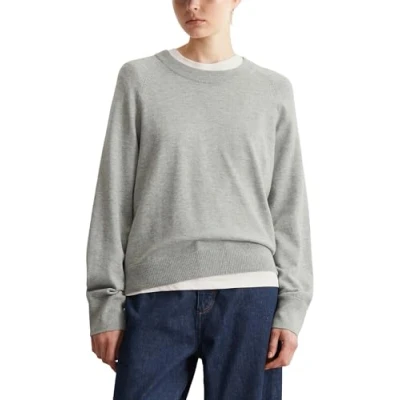 Abbildung von Marc O&#039;Polo Denim CREW NECK Strickpullover, Damen, Größe: Large, Stone melange