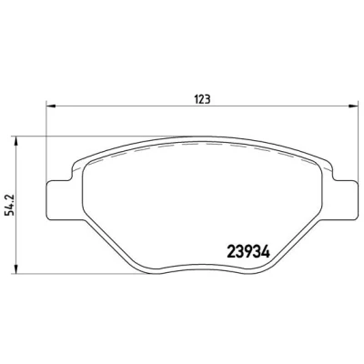 Abbildung von BREMBO P 68 031 Bremsbelagsatz exkl. Verschleißwarnkontakt mit Bremssattelschrauben ohne Zubehör RENAULT: MEGANE 2, 2 Kombi