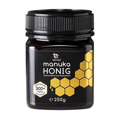 Abbildung von Larnac Manuka Honig 300+ MGO aus Neuseeland, 250g, zertifizierter Methylglyoxalgehalt