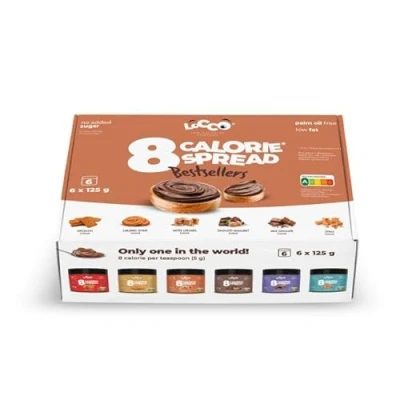 Abbildung von LoCCo Low Carb Aufstrich Set (6x125g) Kalorienarm Schoko Creme Zuckerfrei, Keto Brotaufstrich, Haselnuss Keks Karamell &amp; Speculoos Ohne Zucker, Glutenfrei