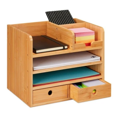 Abbildung von relaxdays Organizer Schreibtisch mit 2 Schubladen